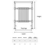 Kartell UK Crown 945mm Hight Traditional Heated Towel Radiator